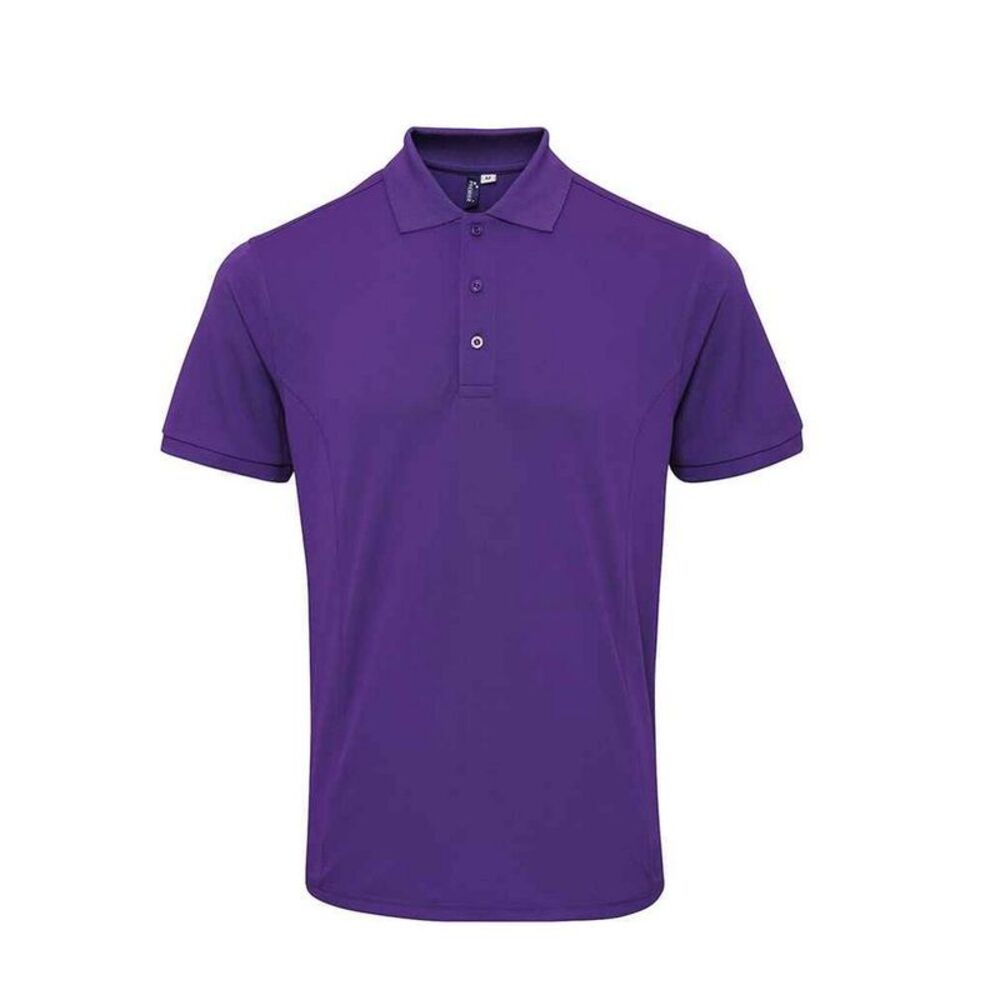 Premier Mens Coolchecker Plus Piqu Polo Shirt / Purple